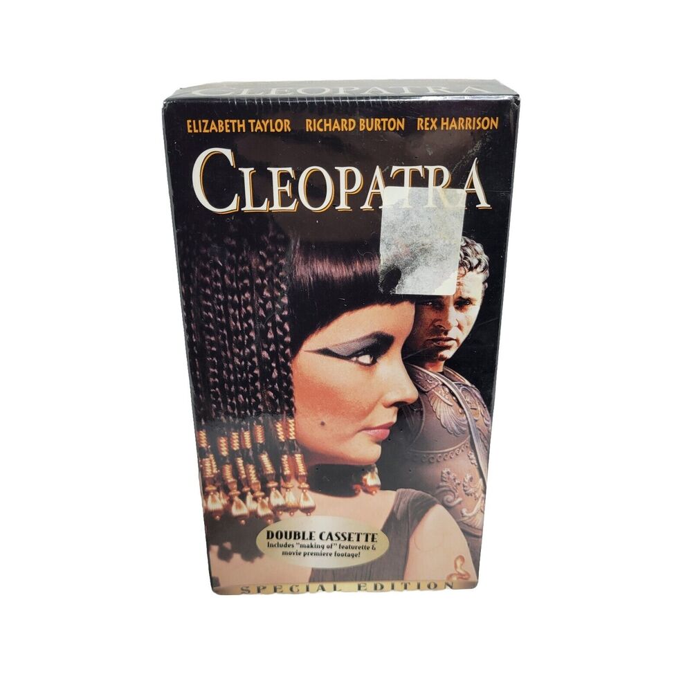 Vtg Cleopatra VHS 1963 Full Screen 2-tape New Sealed Special Edition Movie Film